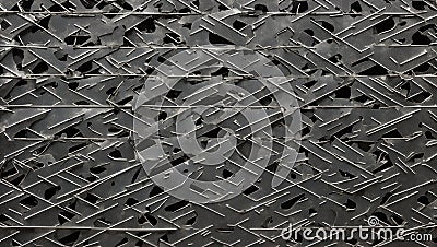 rugged meshed steel surface. ai generated Stock Photo
