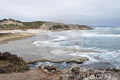 Rugged Seascape Mornington Peninsula, Australia. Stock Photo