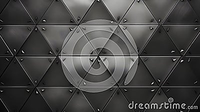 Rugged tough silver gray diamond plate metal wide background Cartoon Illustration