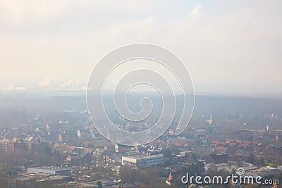 Ruhr area in the fog Stock Photo