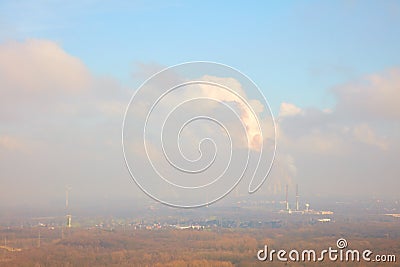 Ruhr area in the fog Stock Photo