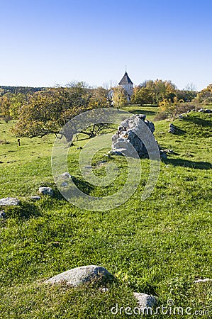 Ruin Alsnohus Hovgarden Stock Photo