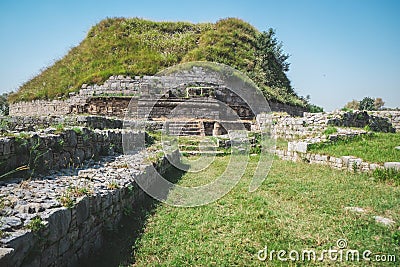 Buddhist Dharmarajika Stupa in Taxila. Punjab, Pakistan. Stock Photo