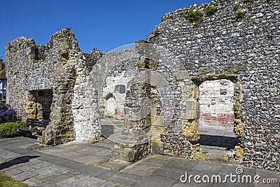 Ruin of Blackfriars in Arundel Stock Photo