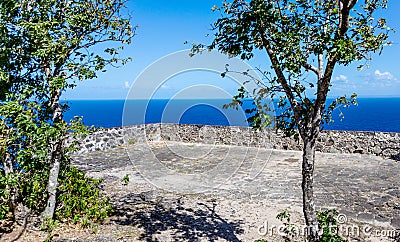 Ruin of Caroline fortification, Terre-de-Haut, Iles des Saintes, Guadeloupe, Kleine Antillen, Caribbean Stock Photo