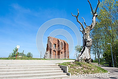 The ruin of the church in Trzesacz Stock Photo