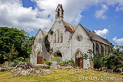 The Ruin of the derelict St. Joseph parish church in Barbados Editorial Stock Photo