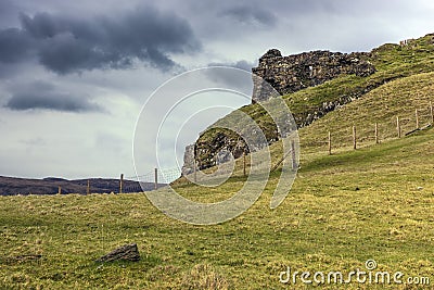 Ruin of Duntulm Castle Stock Photo