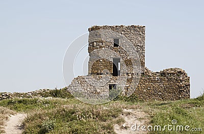 Ruin of Enisala fortress Stock Photo