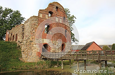 Ruin of Manstorpsgavlar, Sweden Stock Photo