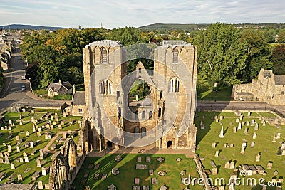 Ruin of medieval Elgin cathedral in Scotland Editorial Stock Photo