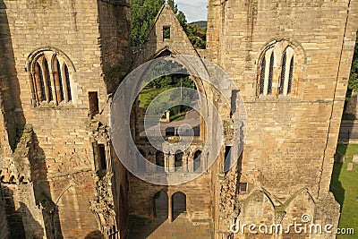 Ruin of medieval Elgin cathedral in Scotland Editorial Stock Photo