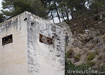 Ruin near the Chillar River in Nerja, Andalusia Editorial Stock Photo