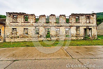 Ruin of an old house abandoned Stock Photo