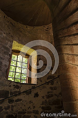 Ruin Schoenrain in the Spessart Stock Photo