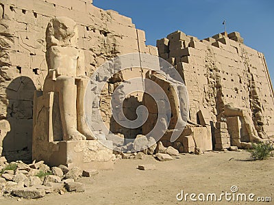 Ruin of temple Karnak Luxor Stock Photo