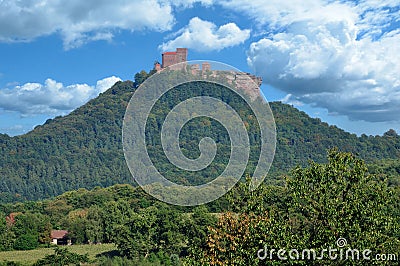 Ruin of Trifels Castle,Palatinate Forest,Germany Stock Photo