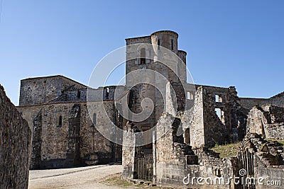 Ruin of the village of Oradour sur Glane Stock Photo