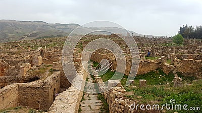 Ruin village of Djemila, Algeria Stock Photo