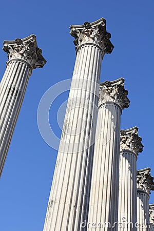 Ruinas de un templo romanas Stock Photo
