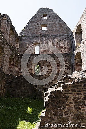 Ruine Schoenrain im Spessart Stock Photo