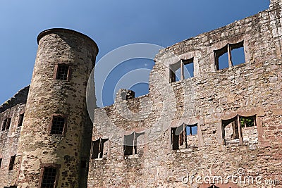 Ruine Schoenrain im Spessart Stock Photo