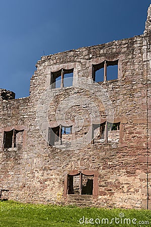 Ruine Schoenrain im Spessart Stock Photo