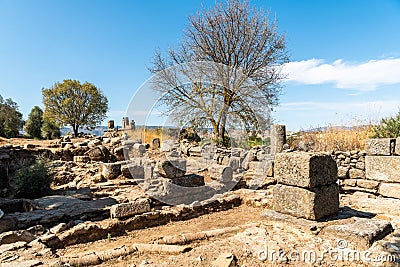 Ruined agora of Alabanda ancient city in Aydin province of Turkey Stock Photo