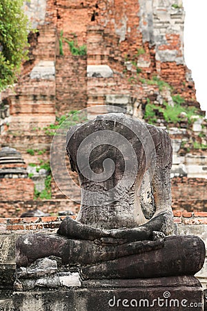 Ruined Buddha Stock Photo