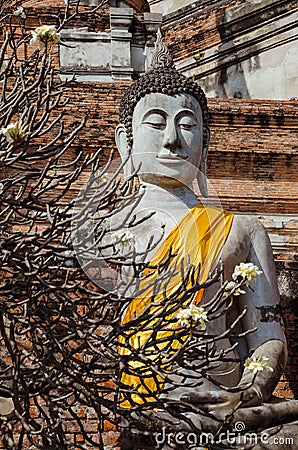 Ruined Buddha Sculpture (Ayutthaya, Thailand) Stock Photo