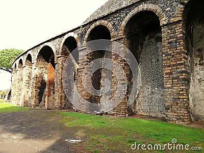 Ruined building in Pompeii Stock Photo