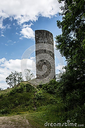 Ruined castle Waldenburg in Attendorn Stock Photo