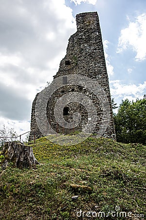 Ruined castle Waldenburg in Attendorn Stock Photo