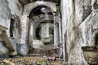 Ruined church Stock Photo