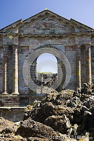 Ruined Church, Mexico Stock Photo