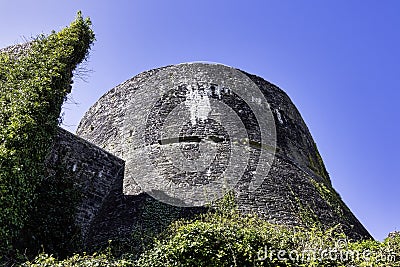 Ruined Dinefwr Castle overlooking the River Tywi - Llandeilo, Carmarthenshire, Wales, UK Stock Photo