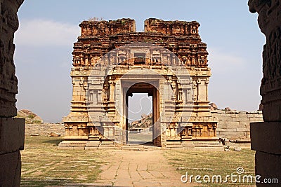 Ruined gateway, hampi Stock Photo