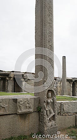 Ruined gateway of a palace at Hampi Editorial Stock Photo