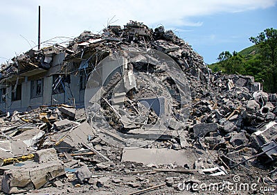 Ruined house. Stock Photo