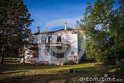 Ruined house Stock Photo