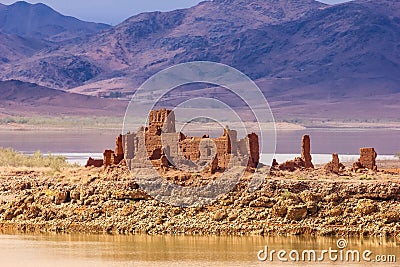 Ruined Kasbah. El Mansour Eddahbi. Ouarzazate. Morocco. Stock Photo