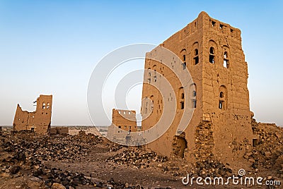 Buildings in Yemen Stock Photo