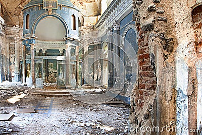 Ruined Orthodox Church Stock Photo