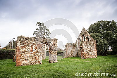 Ruinous of a old chapel Stock Photo