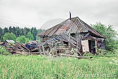 Ruinous country house Stock Photo