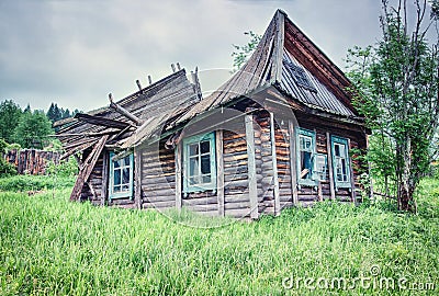 Ruinous country house Stock Photo