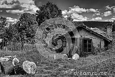 Ruinous house somehere in Bulgaria Stock Photo