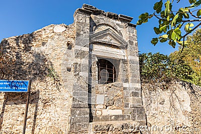 Ruins of abandoned village of Kayakoy in Turkey. Stock Photo