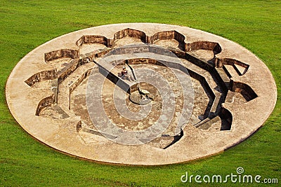 Ruins of Afghan architecture in Mandu, India Stock Photo