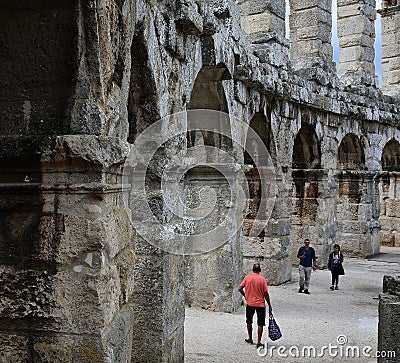 coliseum,Pula,Croatia.Ruins of ancient amphitheater . Editorial Stock Photo